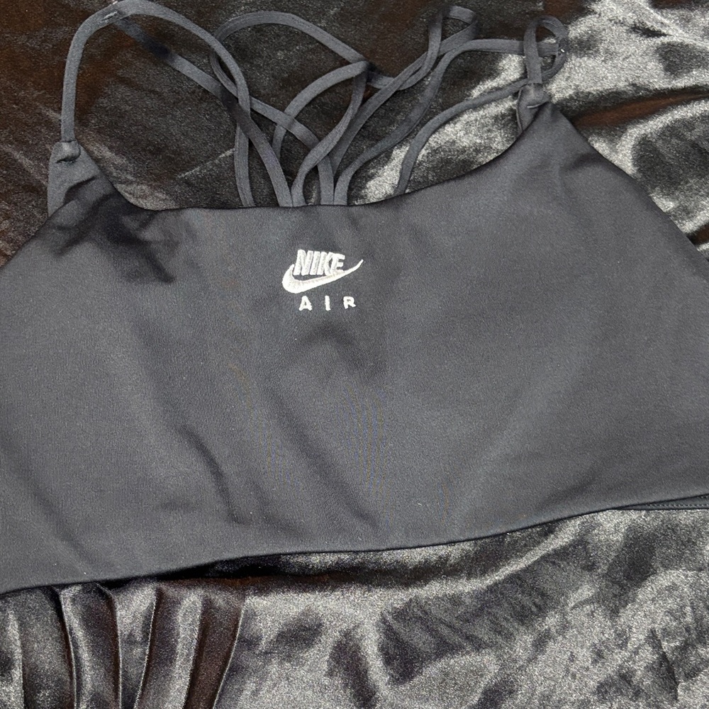 Nike Black Air Strappy Sports Bra Size XL